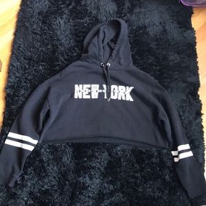 Black crop top sweater